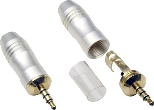 Bkl Electronic Jackplugg 3,5 Mm, Lik Poltall: 4, Stereo, Gull, 1 Stk
