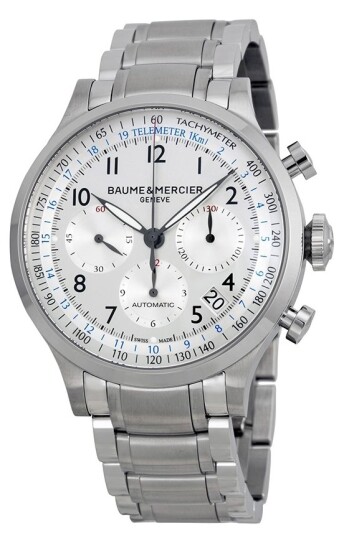 Baume & Mercier Herreklokke MOA10064 CAPELAND Sølvfarget/Stål Baume & Mercier Herreklokke MOA10064 CAPELAND Sølvfarget/Stål