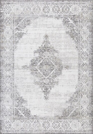 Teppe Vanor 200x285 cm - Hvit/grå