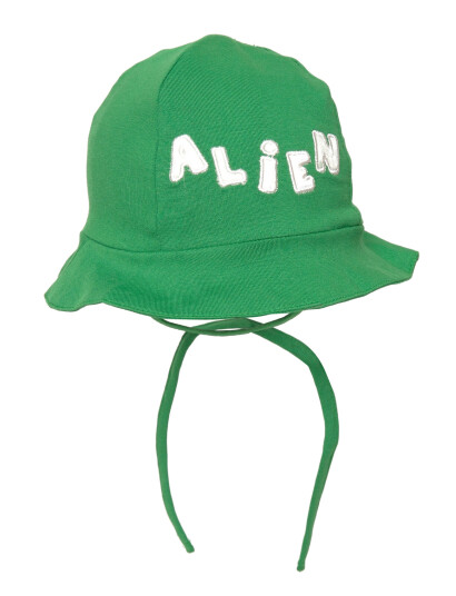 Mini Rodini Alien Application Baby Sun Hat   Green   44/46