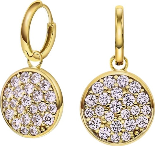 Pan Jewelry Shine øreringer i 925 forgylt sølv