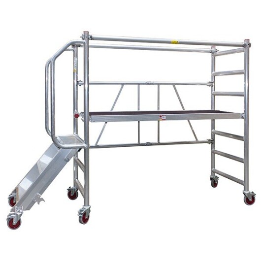 Jumbo 178skt Klappstillas M/trapp Og Rekkverk 74x178cm Jumbo 178skt Klappstillas M/trapp Og Rekkverk 74x178cm
