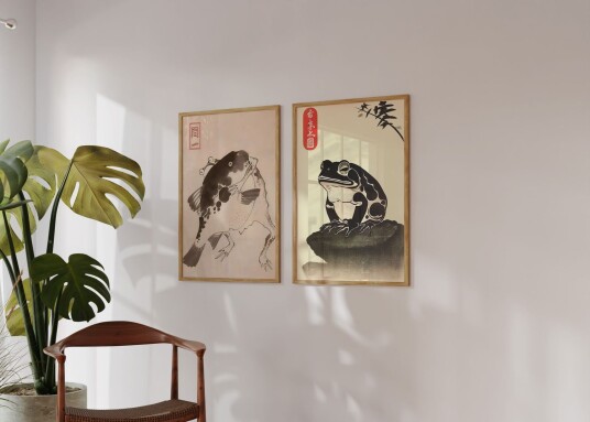 Namly Design Plakat Japansk Froskekunst / Sett med 2 POSTERSDXRMU