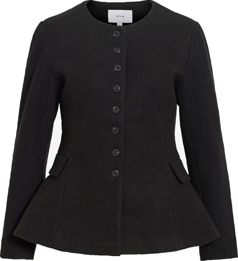 Vila Vizikka L/S Waist Jacket/Bfs Black 44