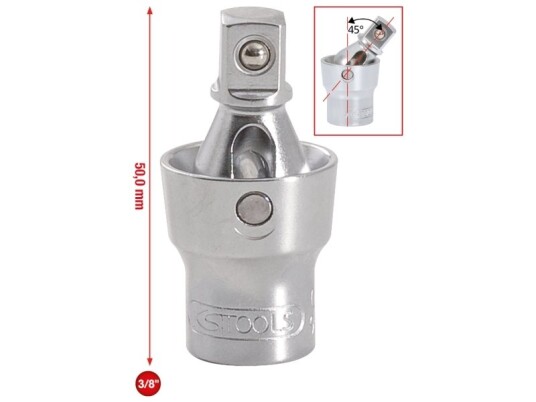 Ks Tools Skjøteadapter 50mm Kromvanadiumstål for Håndverktøy