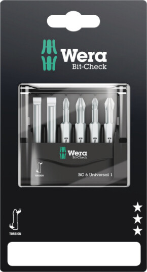 Wera Bit-Check 6 Universal 1 SB