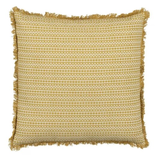 Pute Bomull Beige Sennep 50 x 50 cm