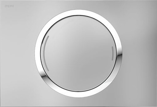 MEPAzero betjeningsplate, 2-delt, matt krom, utenpåliggende/planum matte chrome