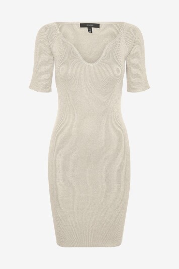 Vero Moda   Kjole vmWillow SS Sweetheart Short Dress   Beige