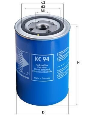 Drivstoffilter MAHLE ORIGINAL KC 94 Drivstoffilter MAHLE ORIGINAL KC 94
