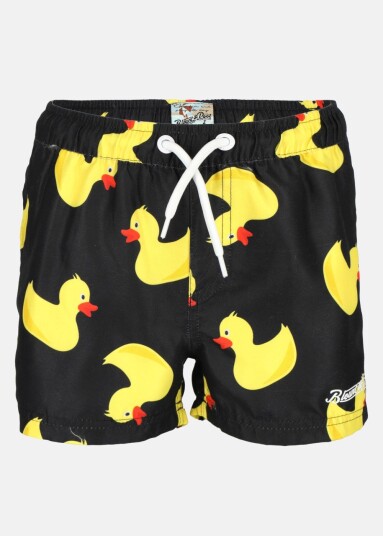 Blount & Pool Beachshorts Jr Black Yellow Duck 160 Badebukser