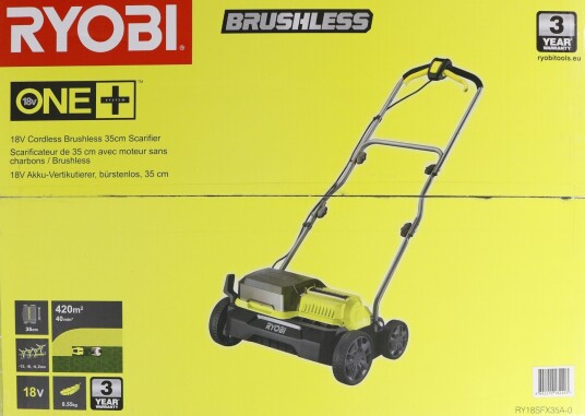Ryobi One+ 18V Trådløs Gressklipper med 35 cm Chassis - Manuell, Uten Batteri - RY18SFX35A-0