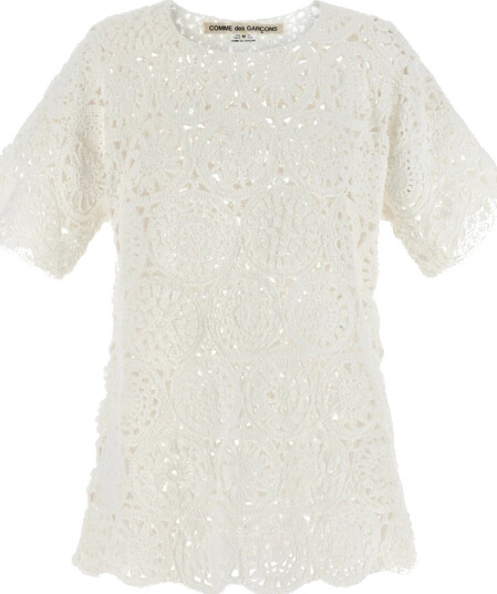 Comme des Garçons Dame Topper Hvit M, Comme des Garçons Dame Topper Hvit M,