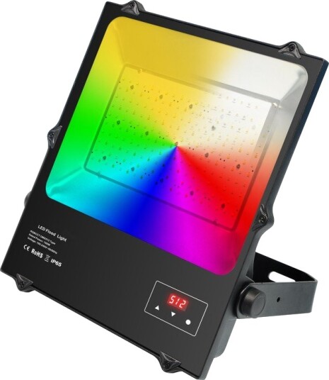 100W RGBW DMX lyskaster IP65 arbeidslampe DMX512 Kulør : RGB + Varm Hvit