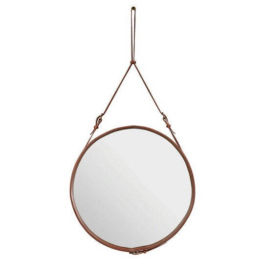 Gubi Adnet rundt speil brown, large