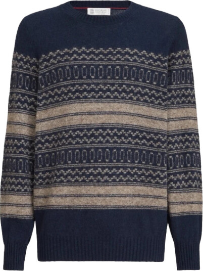 Brunello Cucinelli Herre Strikkevarer Flerfarget M,