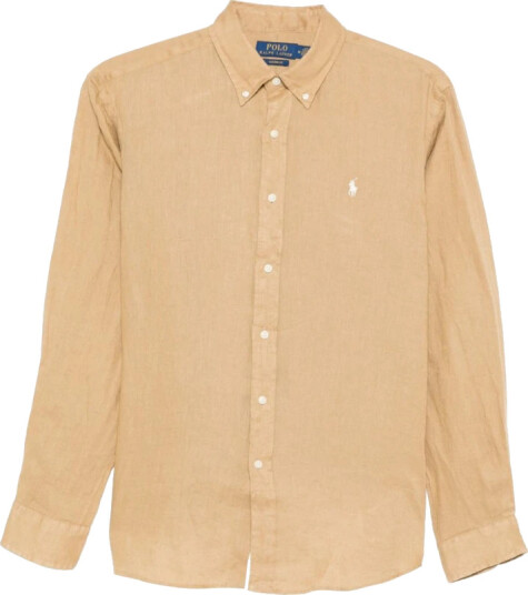 Polo Ralph Lauren Custom Fit Linen Shirt Beige L