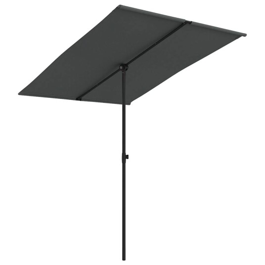 vidaXL Parasoll med aluminiumsstang 2x1,5 m antrasitt
