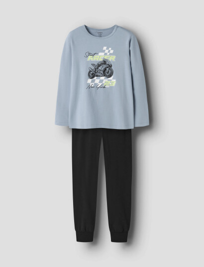 Name It Nkmnightset Dusty Racer Noos Blue 98 104