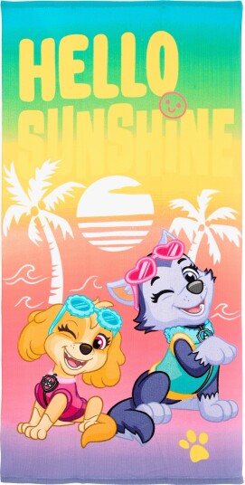 Paw Patrol Strandhåndkle Korallrød