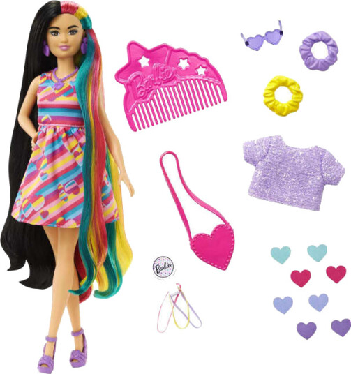 Barbie Totally Hair Dukke Regnbue-Farget Hår