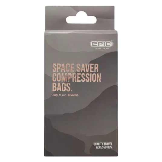 EPIC Travelgear Space Saver Compression Bag Kit - Grey - ONE SIZE EPIC Travelgear Space Saver Compression Bag Kit - Grey - ONE SIZE