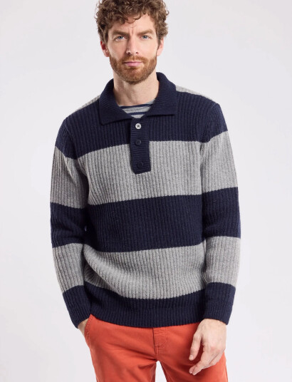 Armor Lux Sweater Polo Neck Héritage - Multi/patterned - L