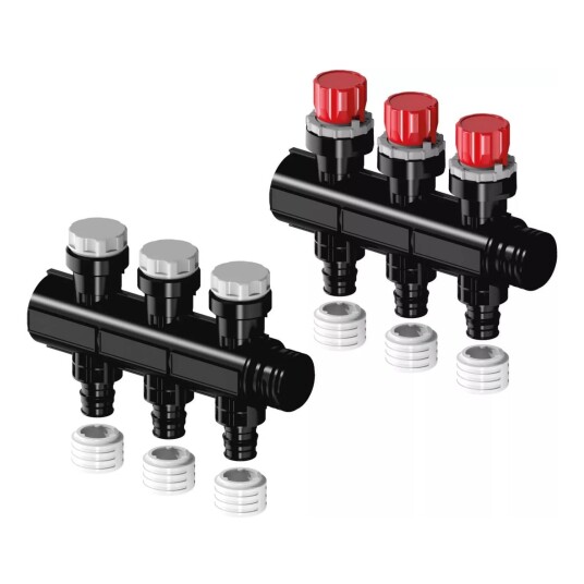 Uponor Vario PLUS Fordeler Q&E, 3 kurser 3 x 17x2,0 mm