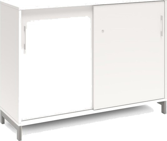 Kontorskab Dna, 1200X890 Mm, Hvid/Alugrå 2A4