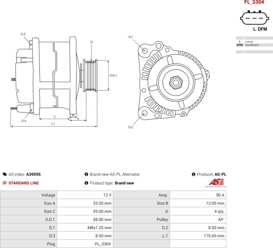 AS-PL A3959S Dynamo