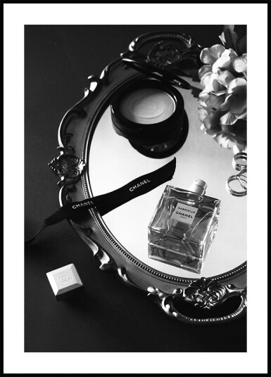 Chanel Perfume Beauty Black & White Plakat Plakat / 30x40cm