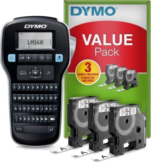 Dymo Labelmanager 160 Valuepack Qwertz D1 Trermisk Overføring 160 X 160 Dpi 12 Mm/Sek Svart Sølv
