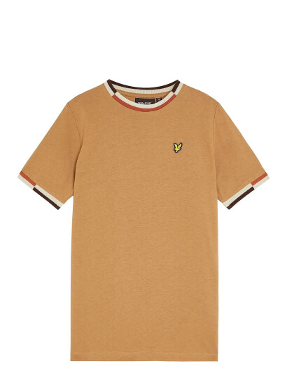 Lyle & Scott Multi Rib T Shirt Beige 10 11
