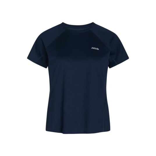 ZEBDIA Women Sports T-Shirt With Chest Print - Blue - L
