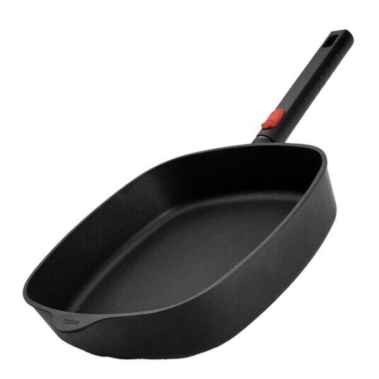 Woll   ECO Logix QXR stekepanne firkantet 28 cm avtagbart håndtak svart