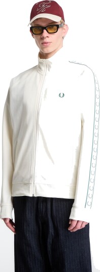 Fred Perry Constrast Taped Trk Jkt Cream XL Fred Perry Constrast Taped Trk Jkt Cream XL