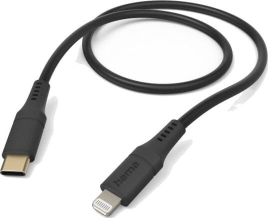 Hama Flexible 1,5 M Lightning Usb C Hankjønn Hankjønn Svart