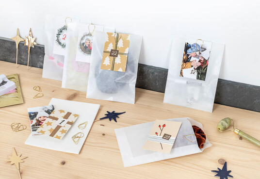 smartphoto DIY Adventskalender Poser med svarte klips - 24 stk smartphoto DIY Adventskalender Poser med svarte klips - 24 stk
