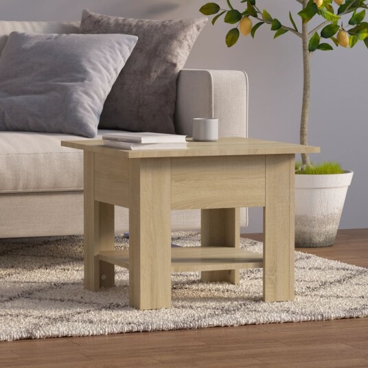 Salongbord sonoma eik 55x55x42 cm konstruert tre