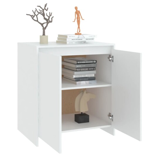 vidaXL Skjenk hvit 70x41x75 cm konstruert tre