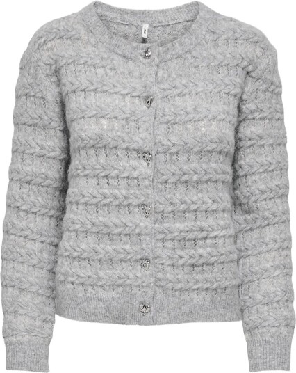 ONLY Onlcabala Ls Cabel Cardigan Cc Knt MEDIUM GREY MELANGE XL