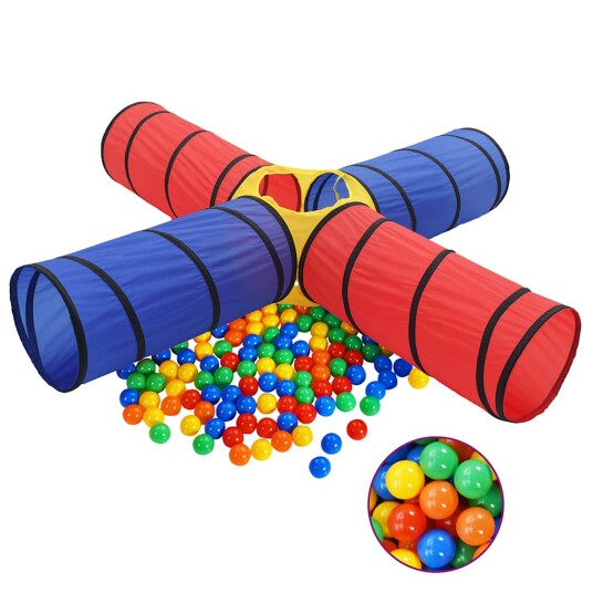 vidaXL Leketunnel med 250 baller flerfarget vidaXL Leketunnel med 250 baller flerfarget