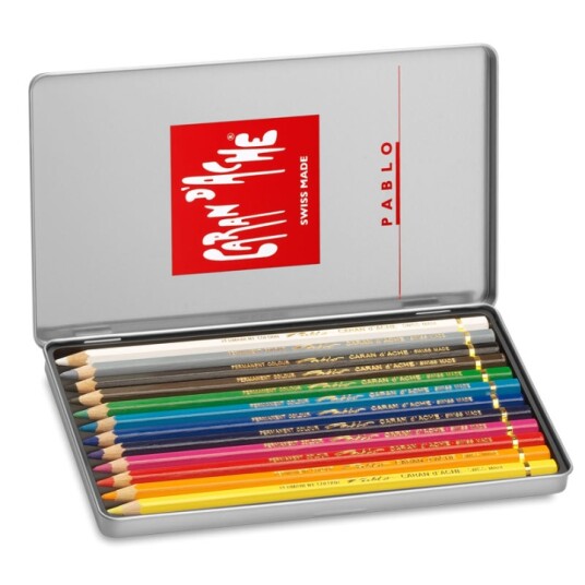 Caran d'Ache Fargeblyanter Pablo 12-set
