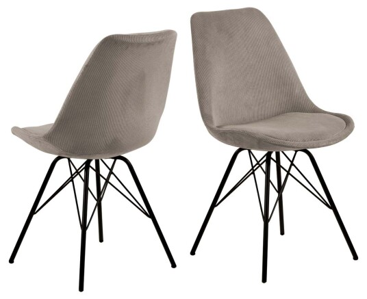 Eris spisestuestoler fløyel beige. Eris spisestuestoler fløyel beige.