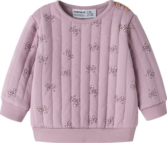 Name It Collegegenser   NbfRulie   Quilt   Mauve Skygger   Name It   62   Collegegenser   Rosa