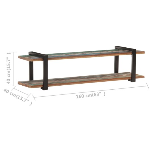 vidaXL TV-benk 160x40x40 cm gjenvunnet heltre
