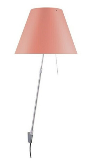 Luceplan - Costanza Vegglampe m/Dimmer Alu/ Edgy Rosa