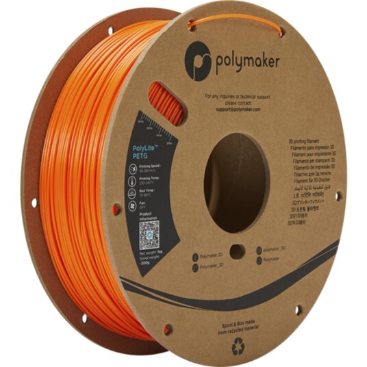 Polymaker Polylite PETG 1,75 mm 1kg Oransje Polymaker Polylite PETG 1,75 mm 1kg Oransje