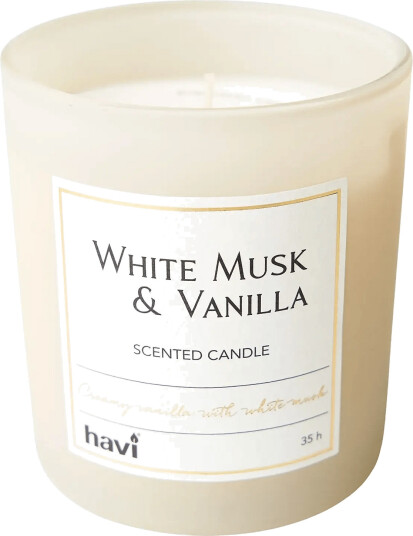 Havi Havi White Musk & Vanilla Scented Candle   Cream   Ø 8X9CM