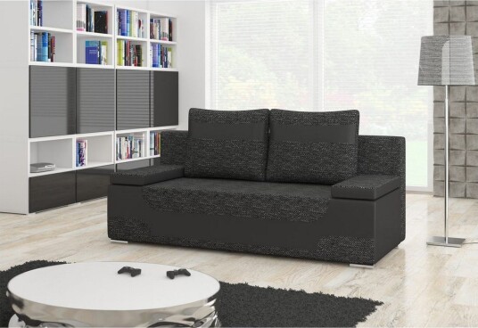 Sofa Eltap Area 200x90x92 cm Berlin 02 Soft 11 Svart